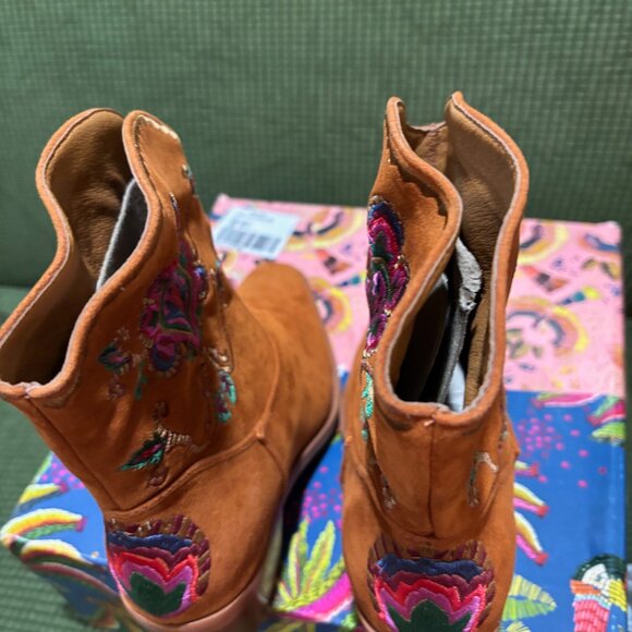 Farm Rio Caramel Boho Western Boot Rust  NEW - Picture 5 of 11